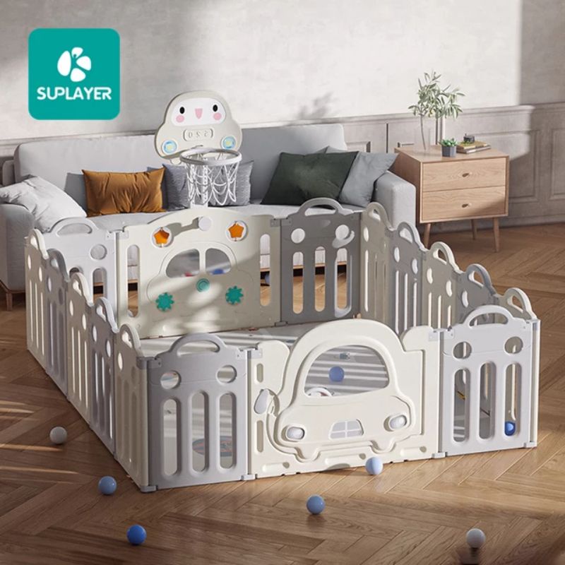 Kids Playpen/Play Fence/Play Yard Car with Basketball Hoop (no mat ...