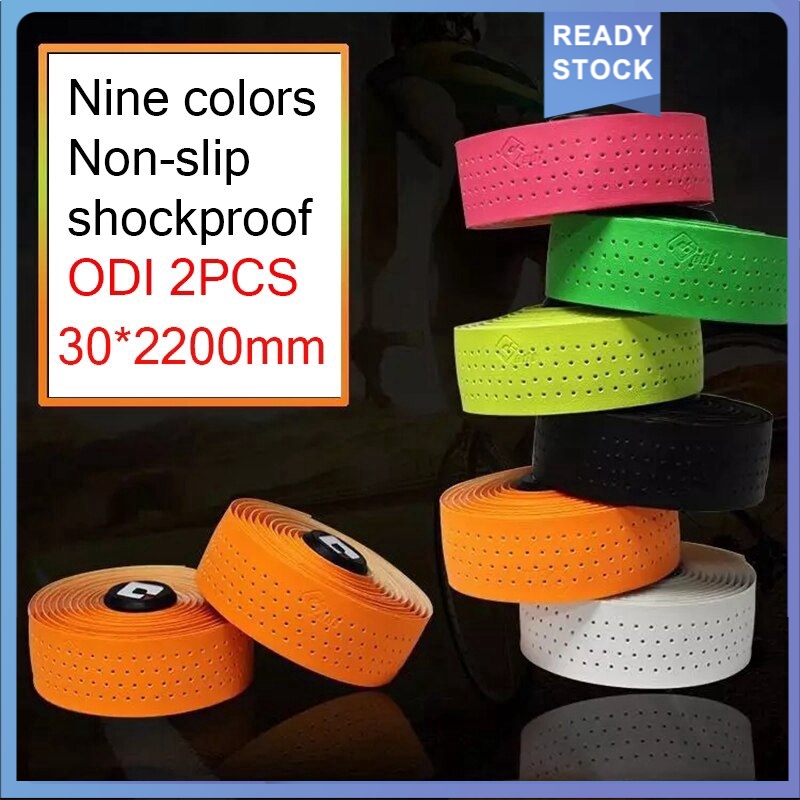 ODI Road Bike Handlebar Tape 2.2m MTB Handle Bar Tapes + 2 Bar Plug PU