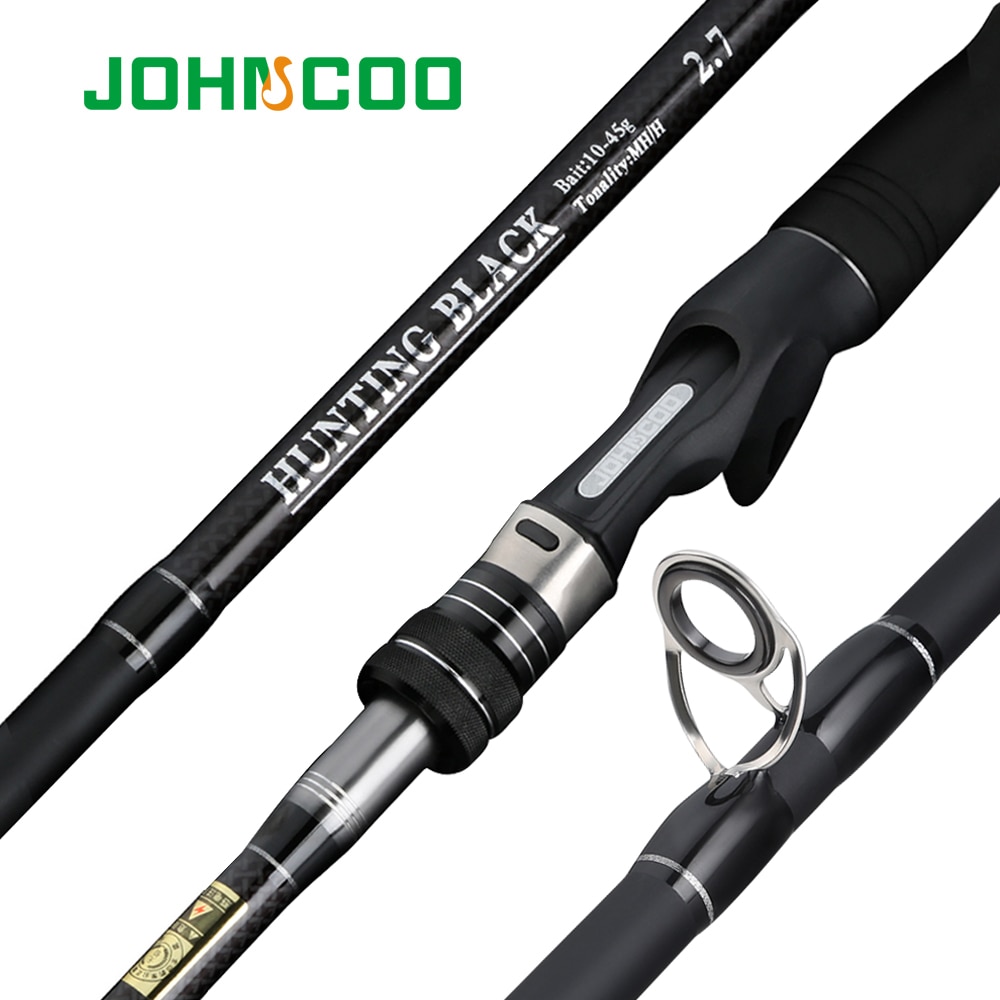JOHNCOO 2.7m 3.0m 3 Section Carbon Fishing Rod H/MH Power 2 Tips Spinning  Casting Rod Travel Ultra R