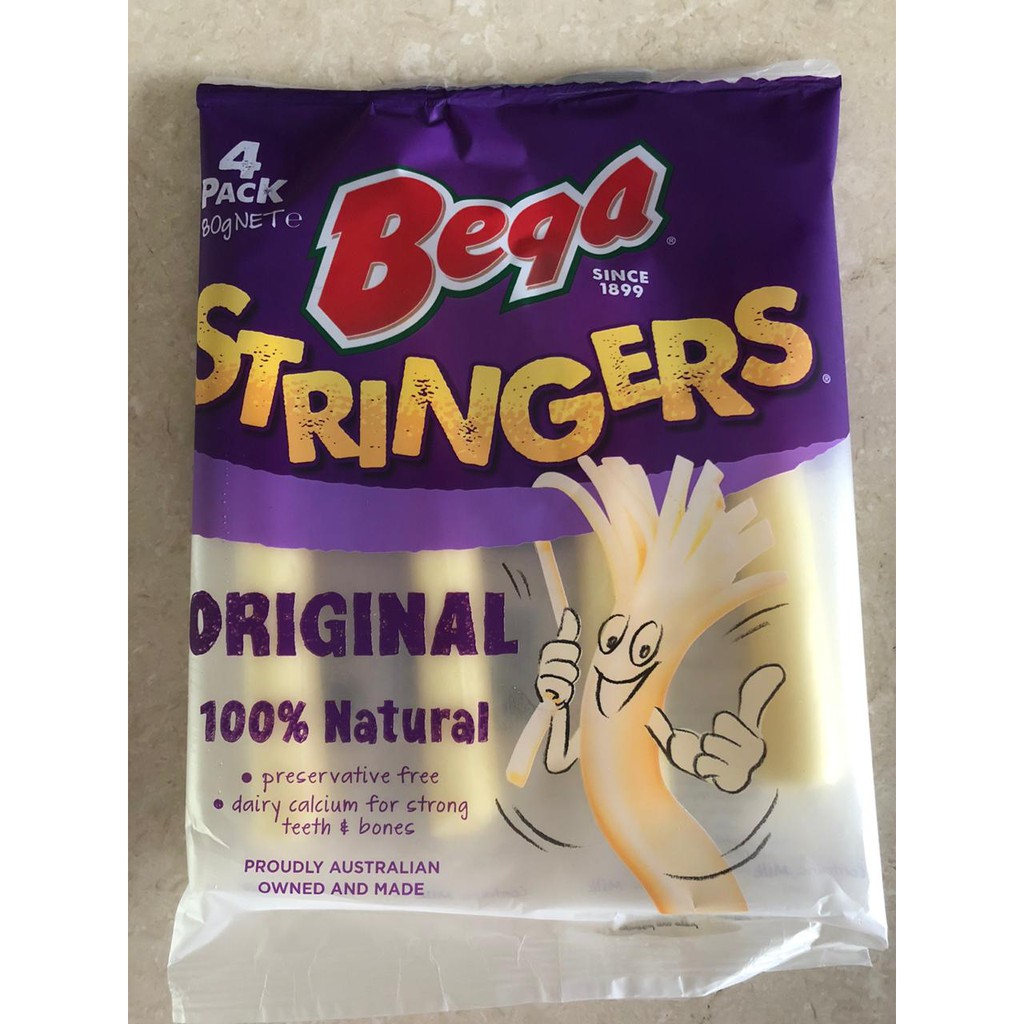 Bega Stringers 80gr / Gram Original Snack Cheese | Shopee Philippines