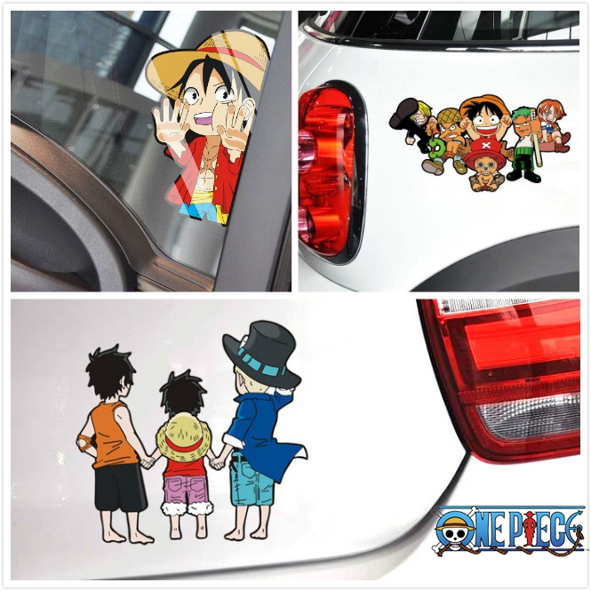 One Piece Luffy Zoro Car Stickers Decals Waterproof Funny Window Door