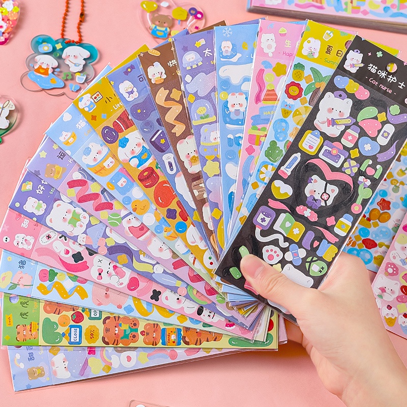 Cute Cartoon Stickers Student Creative Cartoon Hand Account Material ...