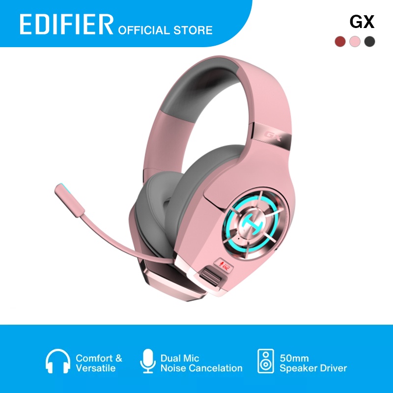 Edifier GX Hi-Res Audio Gaming Headphone RGB USB Type-C AUX Dual Mic ...