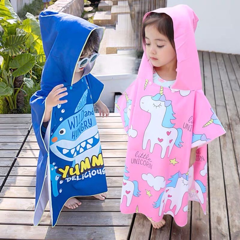 Kids hooded towel discount robe