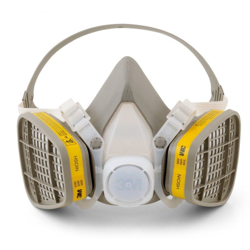 3m 6200 Respirator With 6003 Dual Cartridge Paint Gas Mask Half Face Respirator Made In Poland