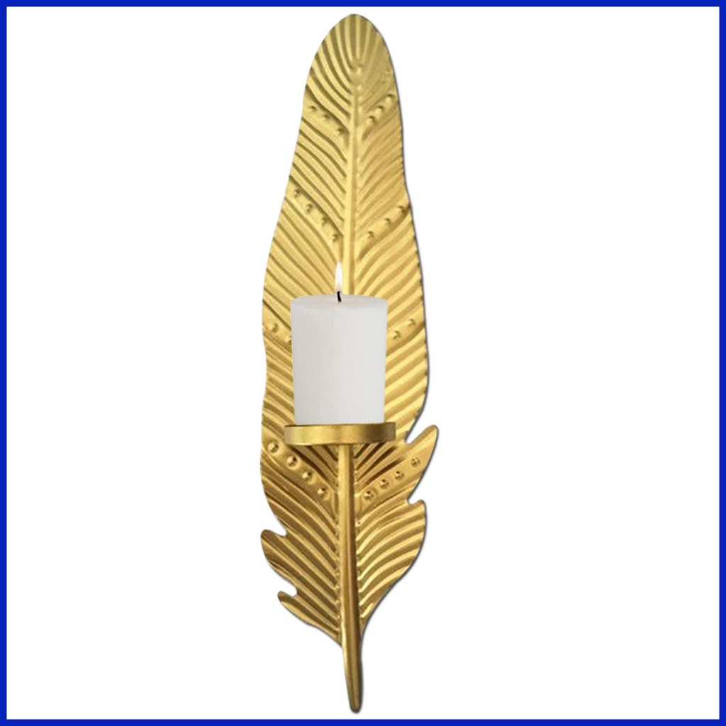Golden Leaf Wall Sconces Candle Holders Gold Leaf Wall Mounted Light
