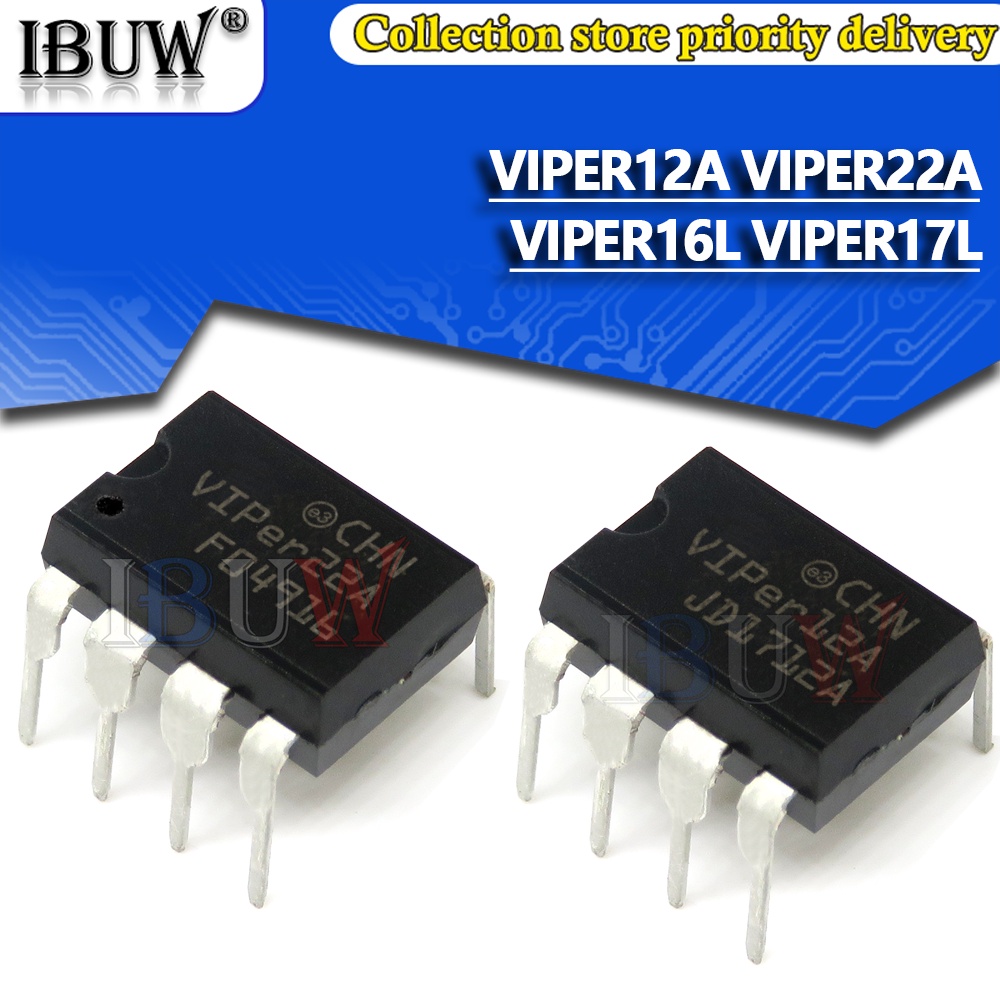 Produktbild von 10 Stück ICs – Auswahl Aus LM386, LM358, LM393, VIPER12A/22A/16L/17L – Alle DIP-8, 1 Stück Pro Sorte