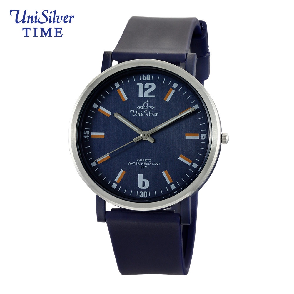UniSilver TIME Men s Analog Navy Blue Rubber Watch KW2377 1002 Shopee Philippines