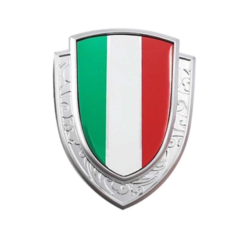 1 x Metal ITALY National Flag Logo Car Auto Decorative Side Rear Emblem ...