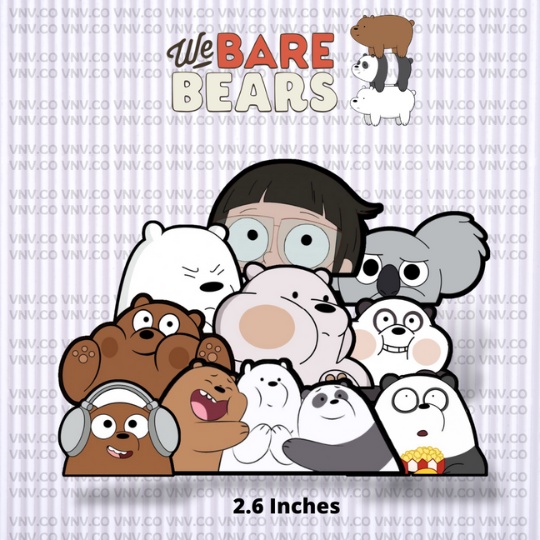 We Bare Bears Sticker 3 INCHES Vinyl STICKER W/ Freebies - High Quality ...