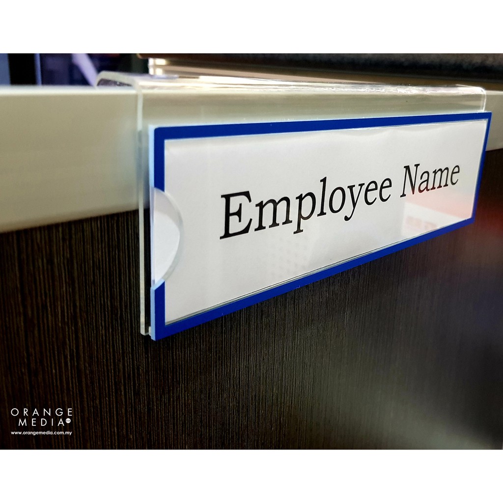 Cubicle Partition Acrylic Slotin Name Tag (22mm) Shopee Philippines