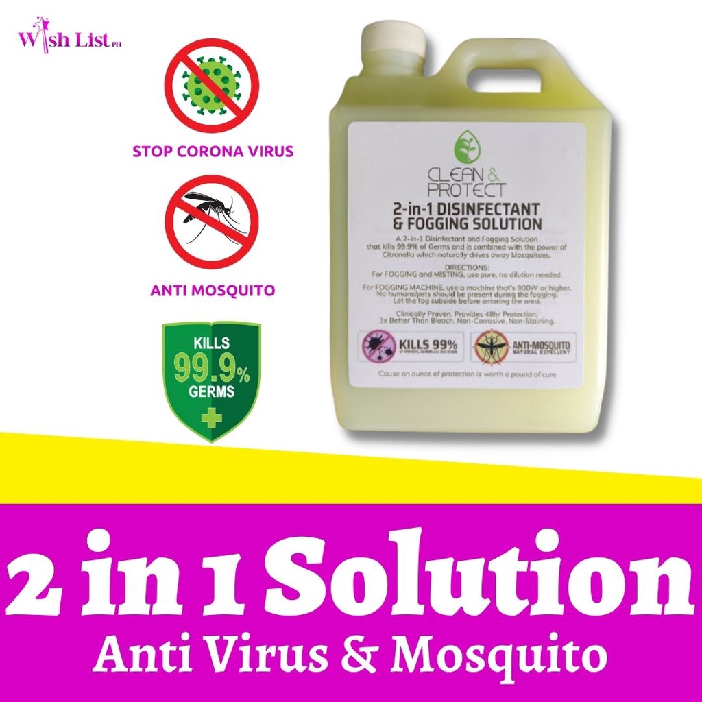 1 Liter Disinfectant and Mosquito Repellent, Fogging Solution