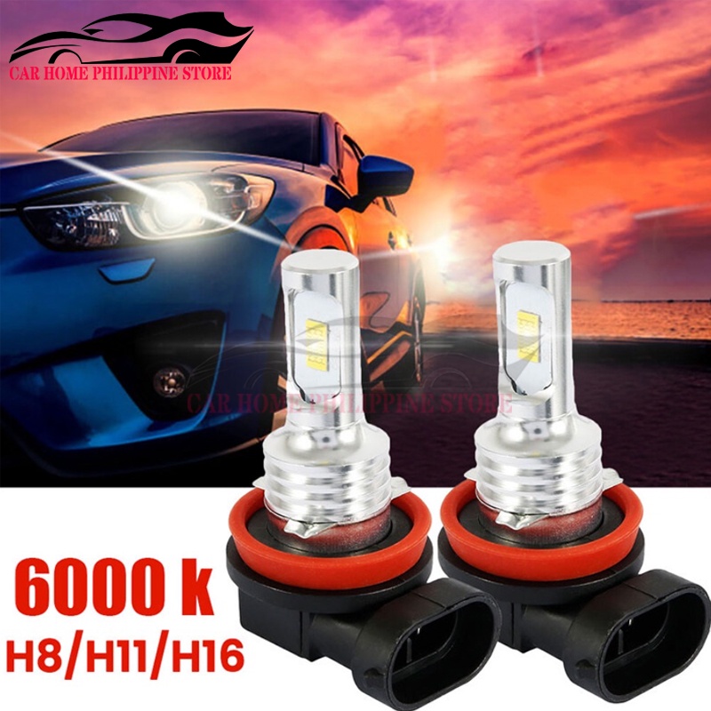 2pcs H16 H11 H8 Bright 6000k White 7000lm Cree Headlight Bulb 40w Led 