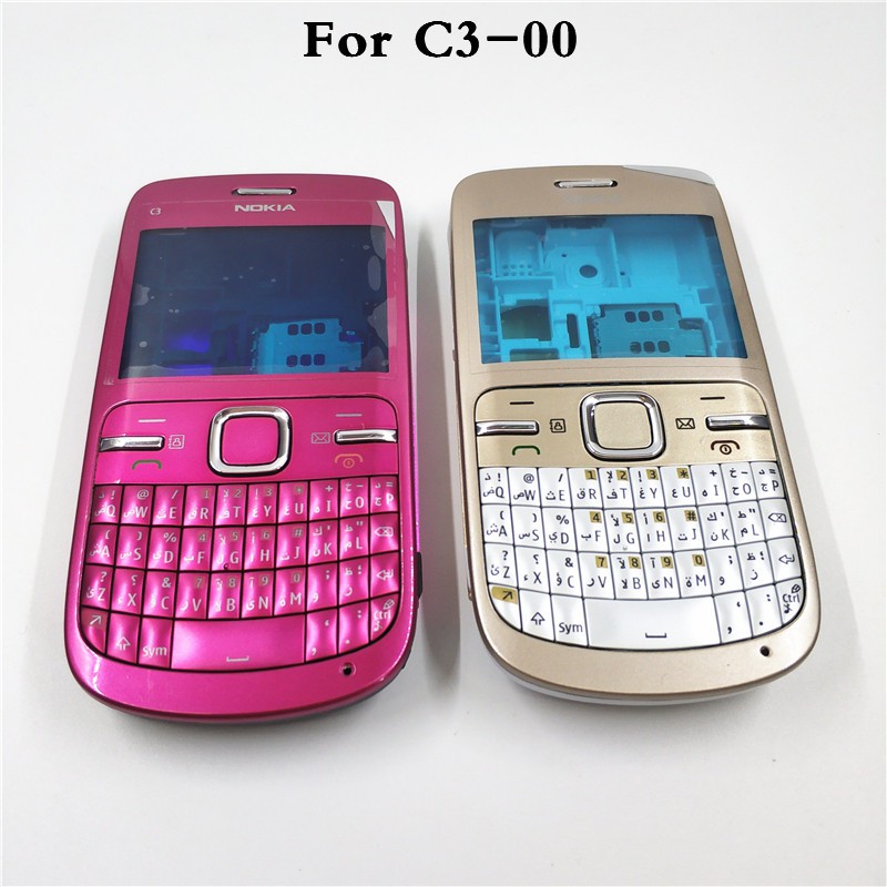 Good quality Full Housing For Nokia C3 C3-00 Back Case Battery Cover  Front+Middle Frame Keypad C3-00 | Shopee Philippines