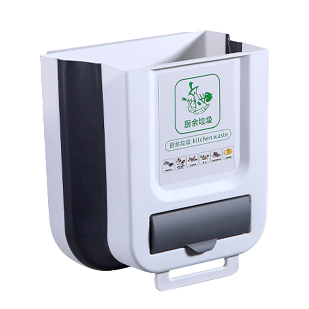 Collapsible Trash Can Food Waste Bin For Kitchen Counter Portable