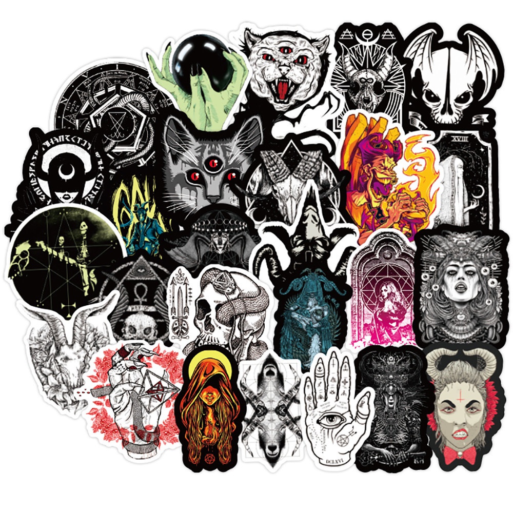 50/25/10PCS Gothic Style Horror Devil Witch Graffiti Stickers DIY Car ...