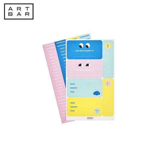 kikki.K Sticker Sheet 11175301 Study Multi 2Pk Smile (Sticker Paper ...