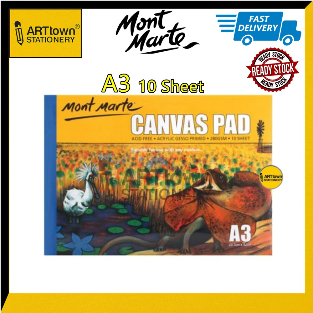 Mont Marte Signature Canvas Pad A3 10Sheet Shopee Philippines