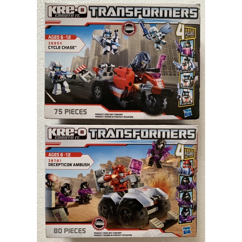 KRE-O TRANSFORMERS (CYCLE CHASE) & (DECEPTICON AMBUSH) | Shopee Philippines