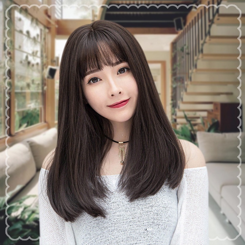 Korean straight shop hair with bangs