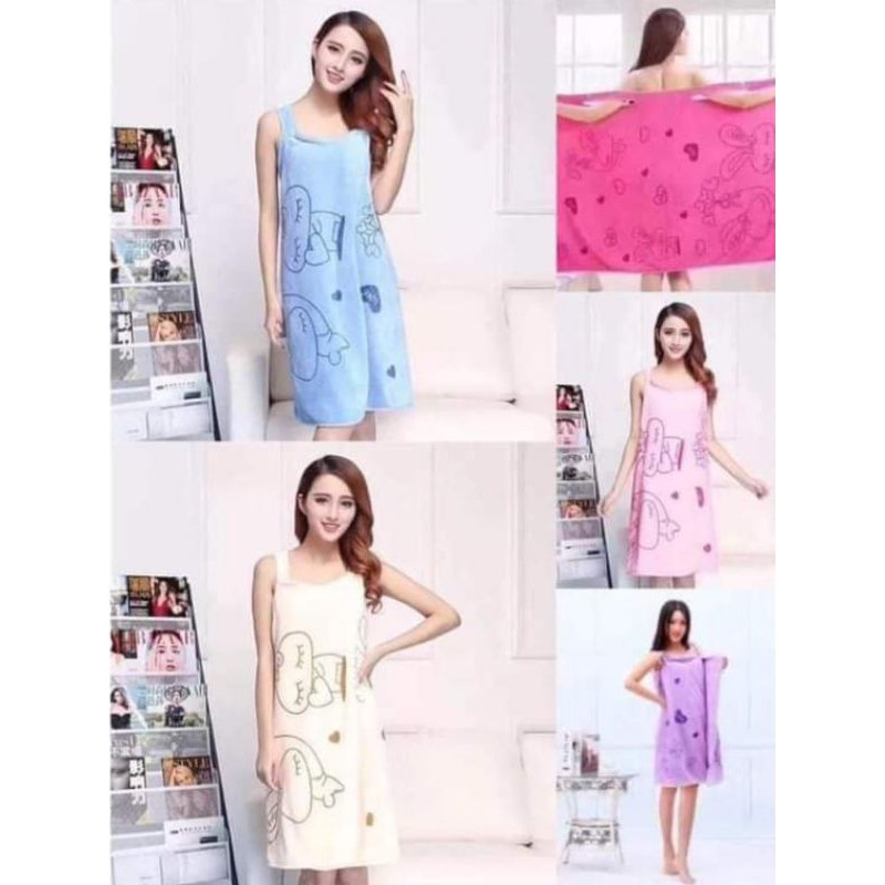 Women's Magic Towel/ Bath Robe Towel (Color Pink; Blue; and Yellow) Shopee Philippines