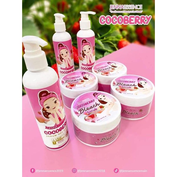 Coco Berry Serum Gel Lotion & Cocoberry Bleach Scrub (ONHAND) Shopee