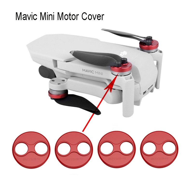 Be In Your Mind Lot De 4 Coques De Moteur En Aluminium Pour Mavic Mini 2 - Résistant Poussière/Eau, Rouge