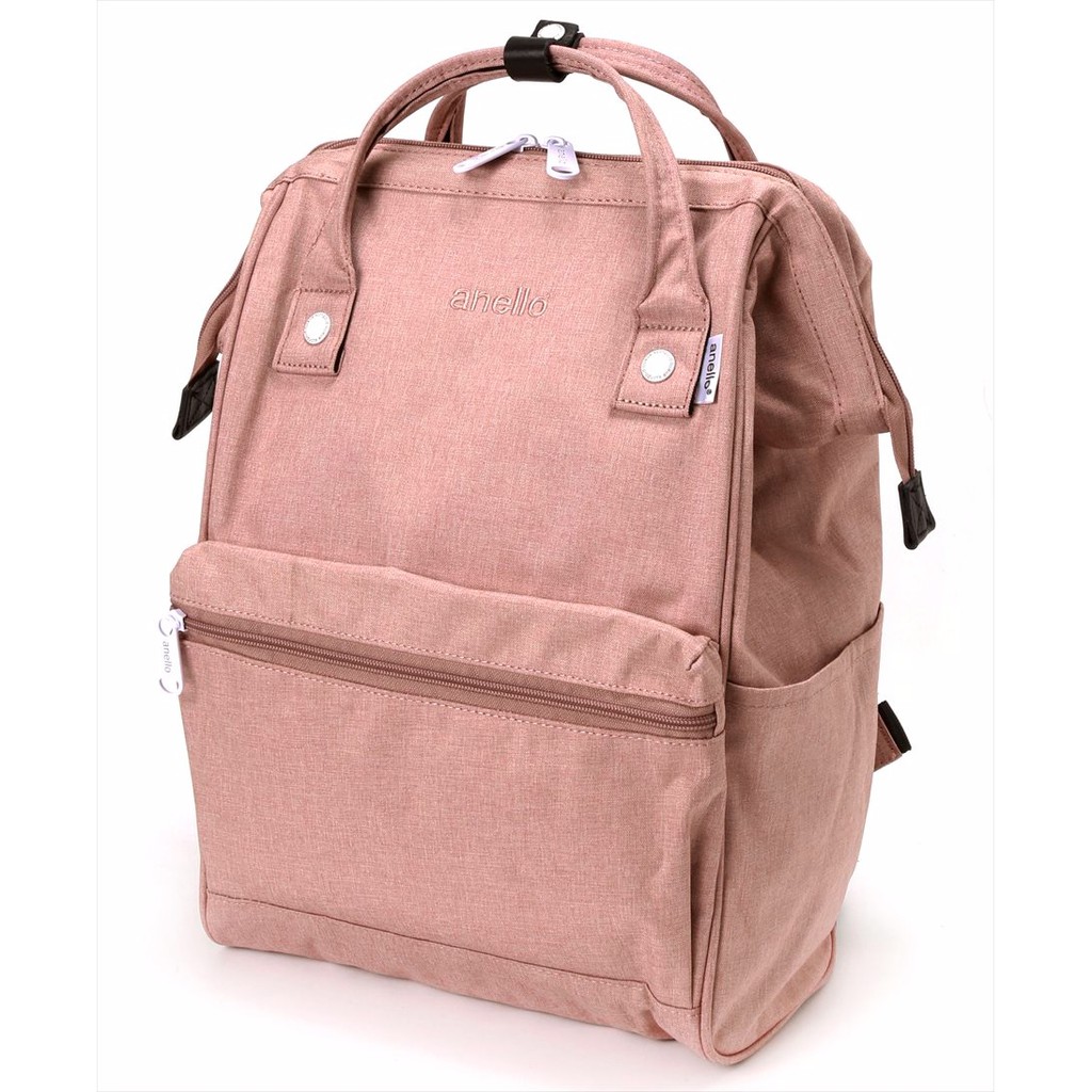 Anello Mottled Polyester Backpack Natural Pink