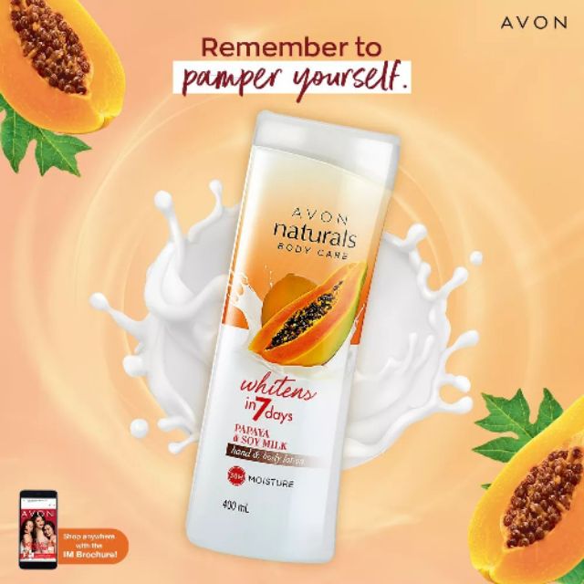 Avon Papaya & Soy Milk Hand and Body Lotion 400mL Shopee Philippines