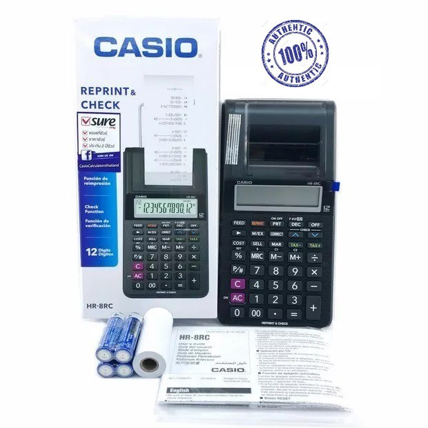 Casio Printing Calculator Adding Machine HR8RC Heavy Duty HR8RC HR 8