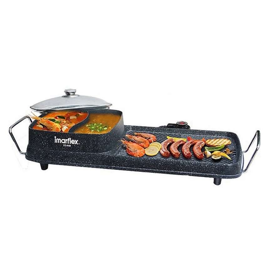 IMARFLEX Multipurpose Grill Marble Pattern 2500W. Model EG648 Shopee