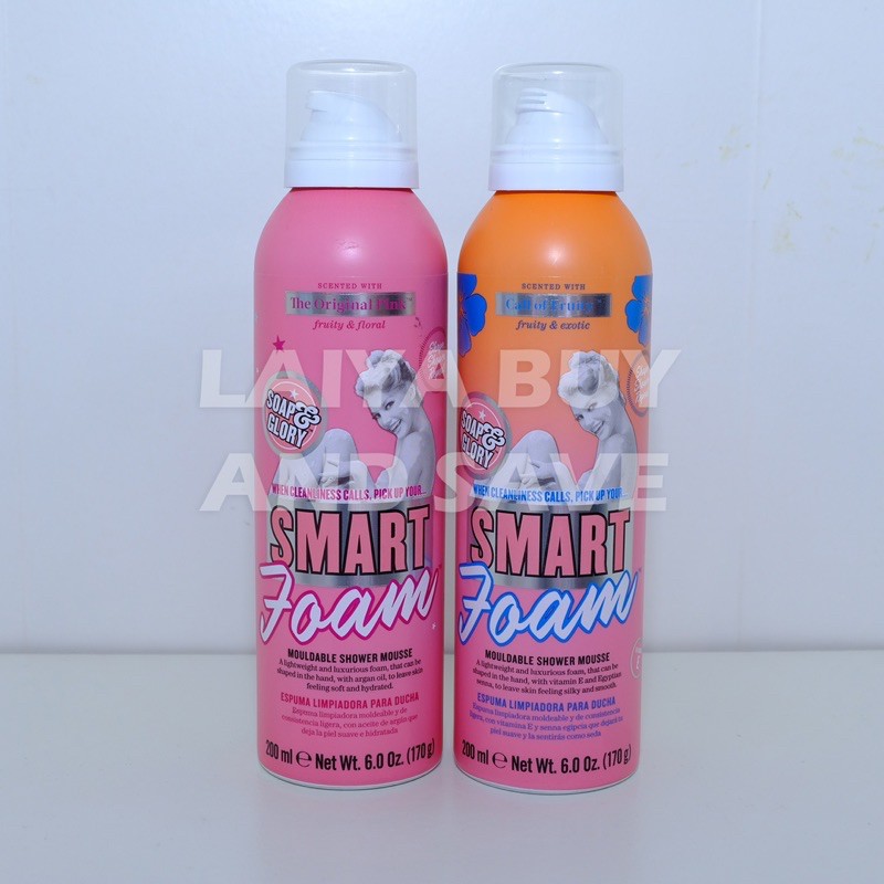 SOAP & GLORY LOT OF (3) outlet THE ORIGINAL PINK SMART FOAM MOULDABLE SHOWER MOUSSE 6OZ