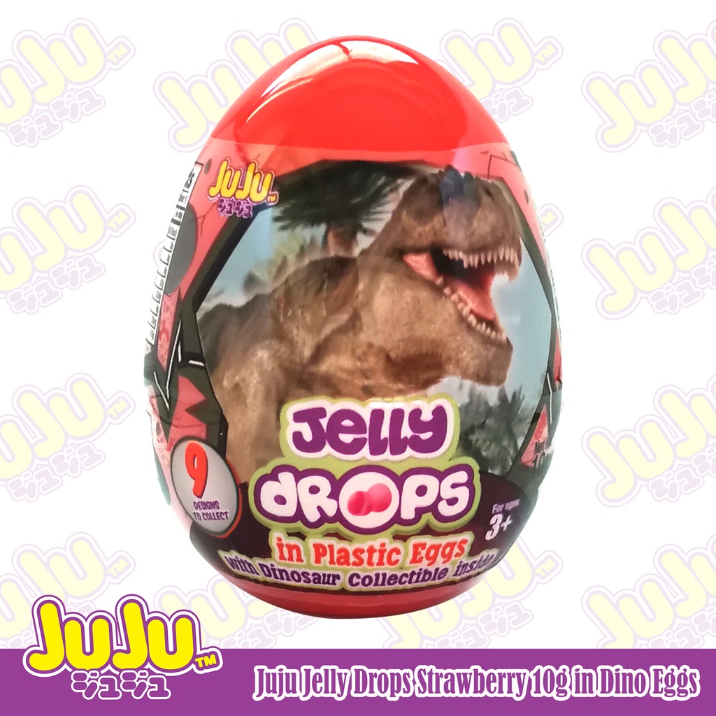 Juju Jelly Drops Strawberry in Dinosaur Egg (Surprise Eggs with Candies ...