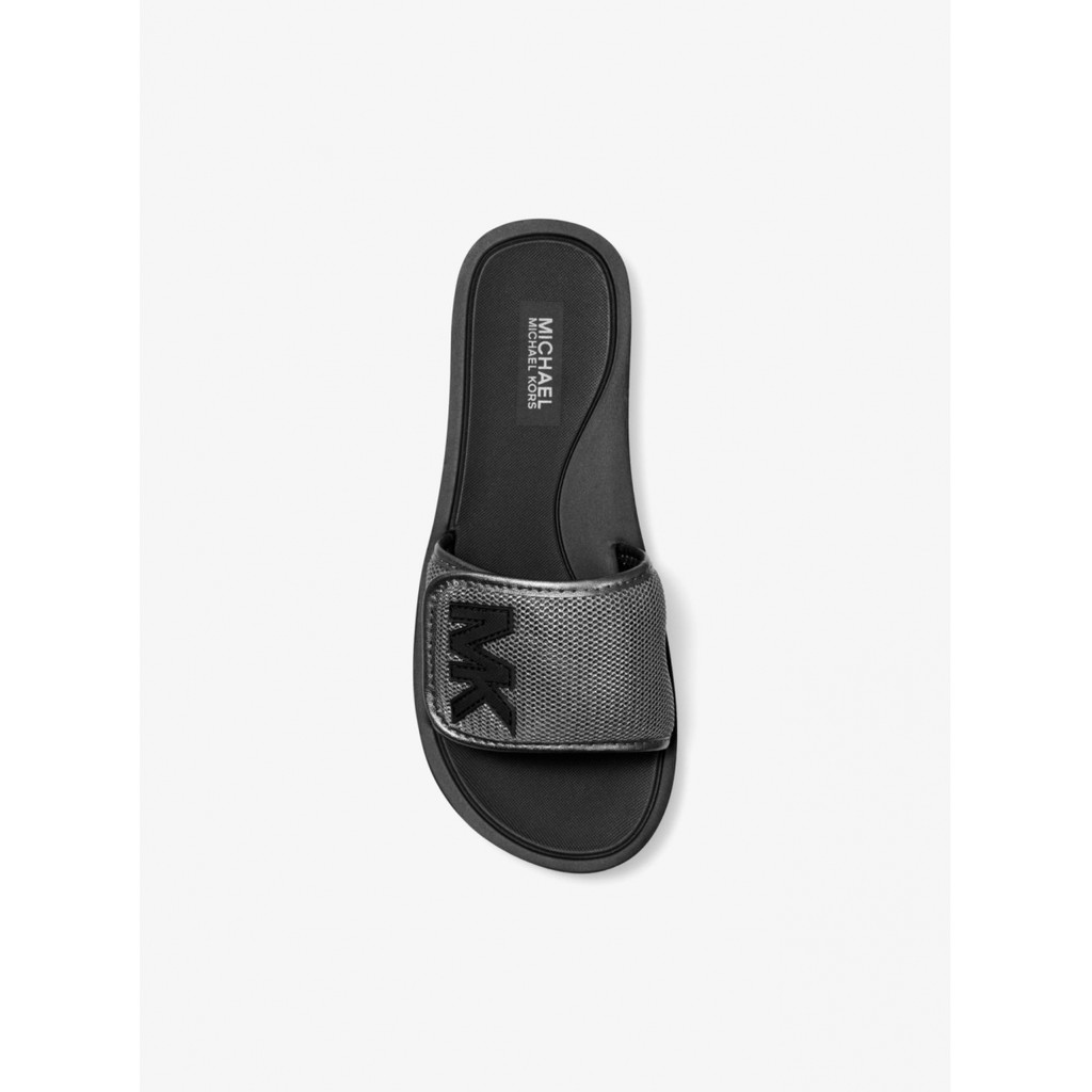 Mk logo metallic deals slide