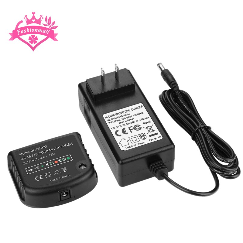 9.6V 18V Multi Volt Battery Charger For Black Decker Ni Cd Ni Mh