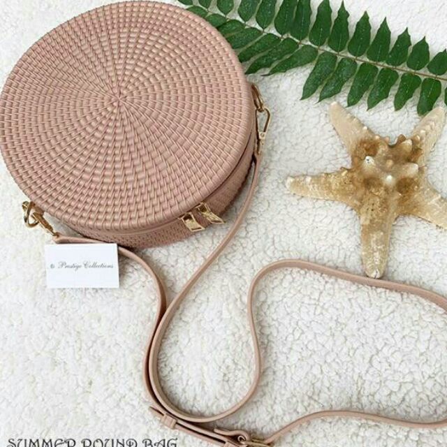 Jelly rattan cheap round bag