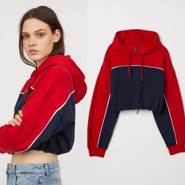 H&m divided store cropped hoodie