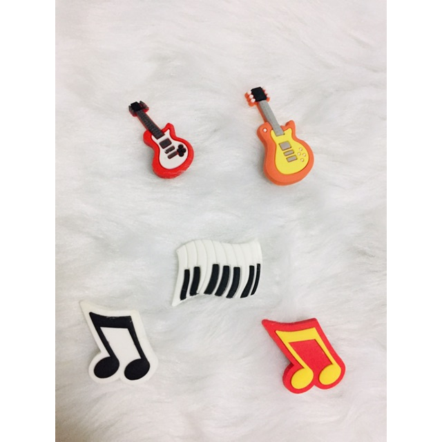 Guitar notes piano Croc Shoe Charms Pins Jibbitz for Crocs for | Shopee ...