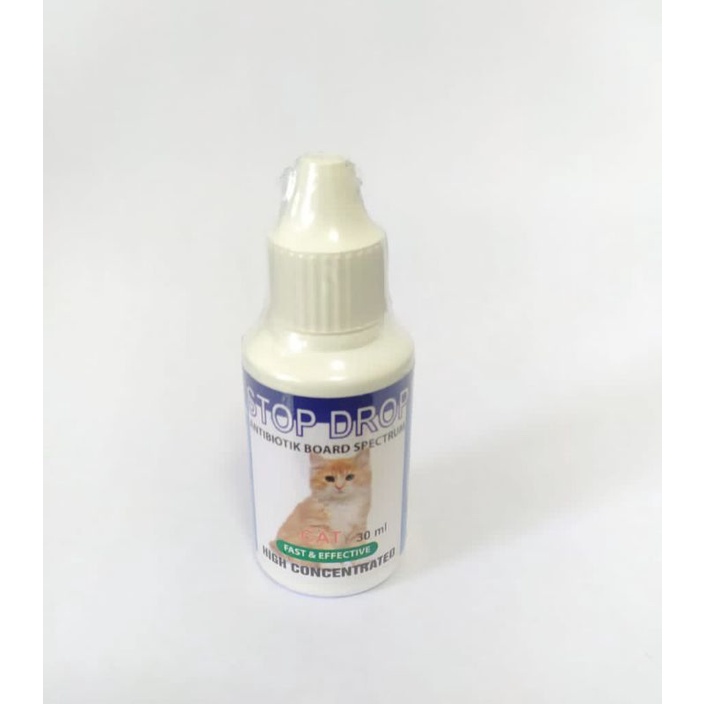 Stop Drop Antibiotic Cat And Kitten 30ml Anti Flu Diarrhea Fever Cat