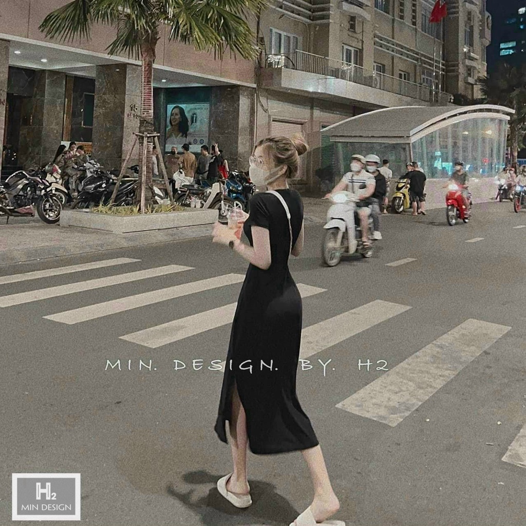 Beautiful Women'S Dress Super Long Round Neck Dress Split Flap For Her ...