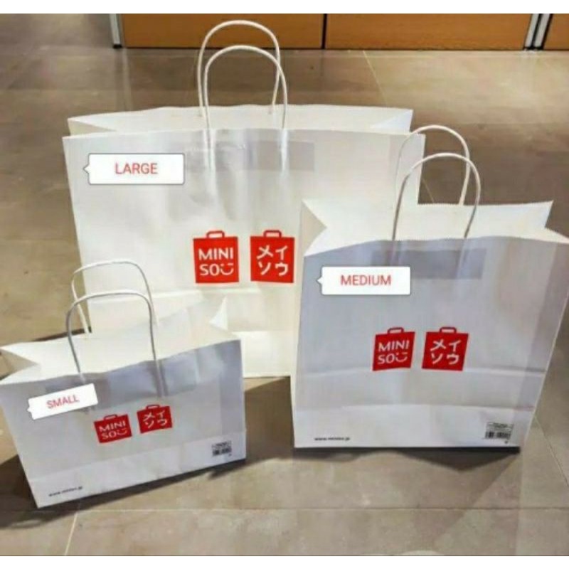 Miniso PAPER BAG (Do Not Serve Orders Only PAPER BAG) Shopee Philippines