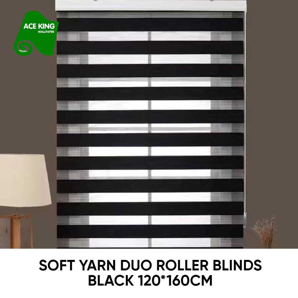 HUB Korean Solid color Soft Gauze Duo Roller Blinds For