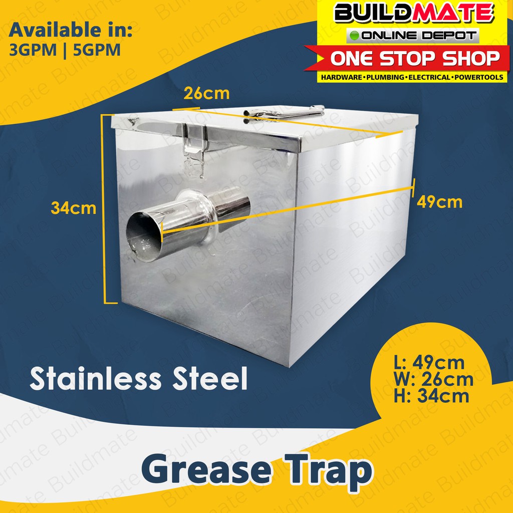 Stainless Grease Trap Mirror Finish High Quality Gpm Gpm Gpm