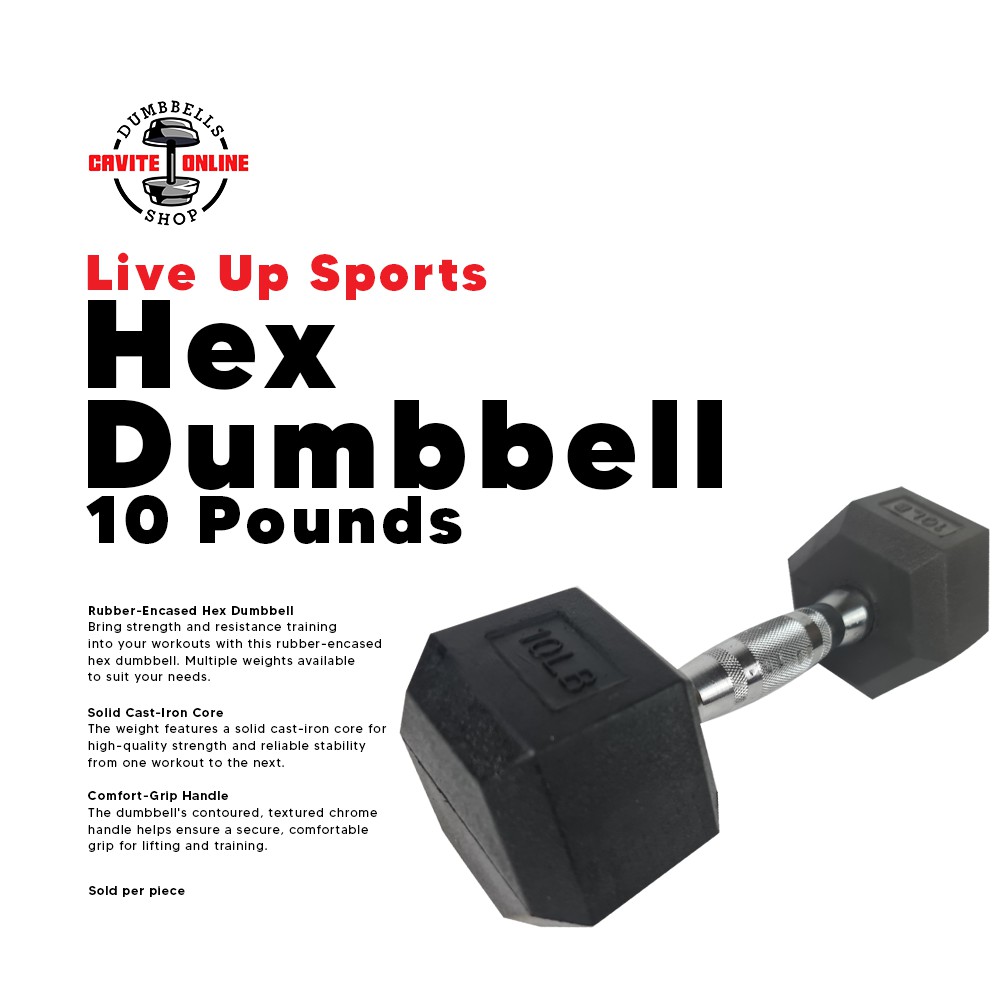 Rubber encased hex dumbbell hot sale