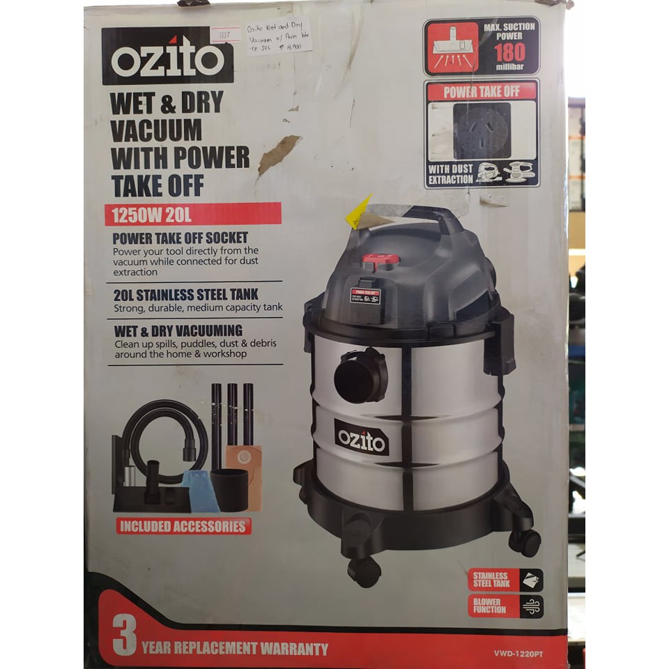 Ozito Wet and Dry Vacuum with Power Take Off Shopee Philippines