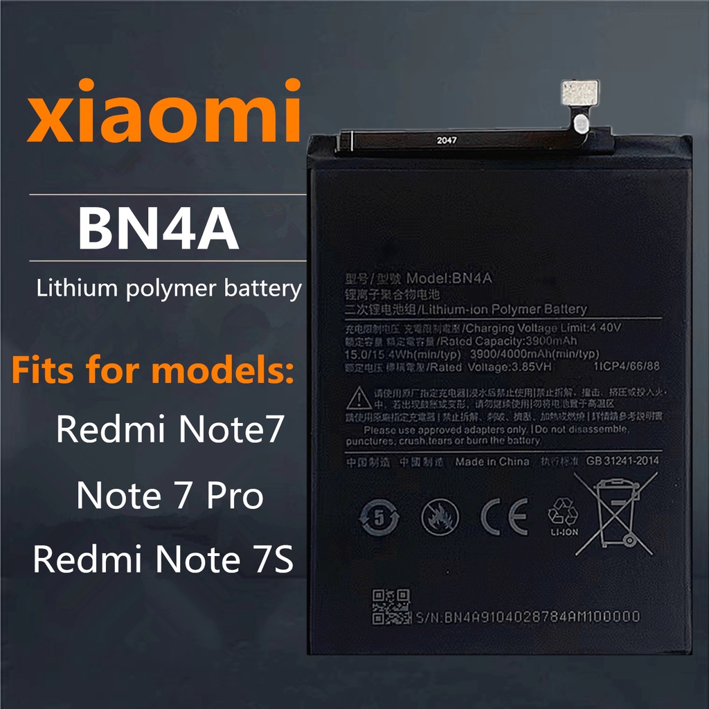 Xiaomi Bn4a Battery For Original Redmi Note 7note 7 Pro Note 7s Mi Battery Shopee Philippines 1656