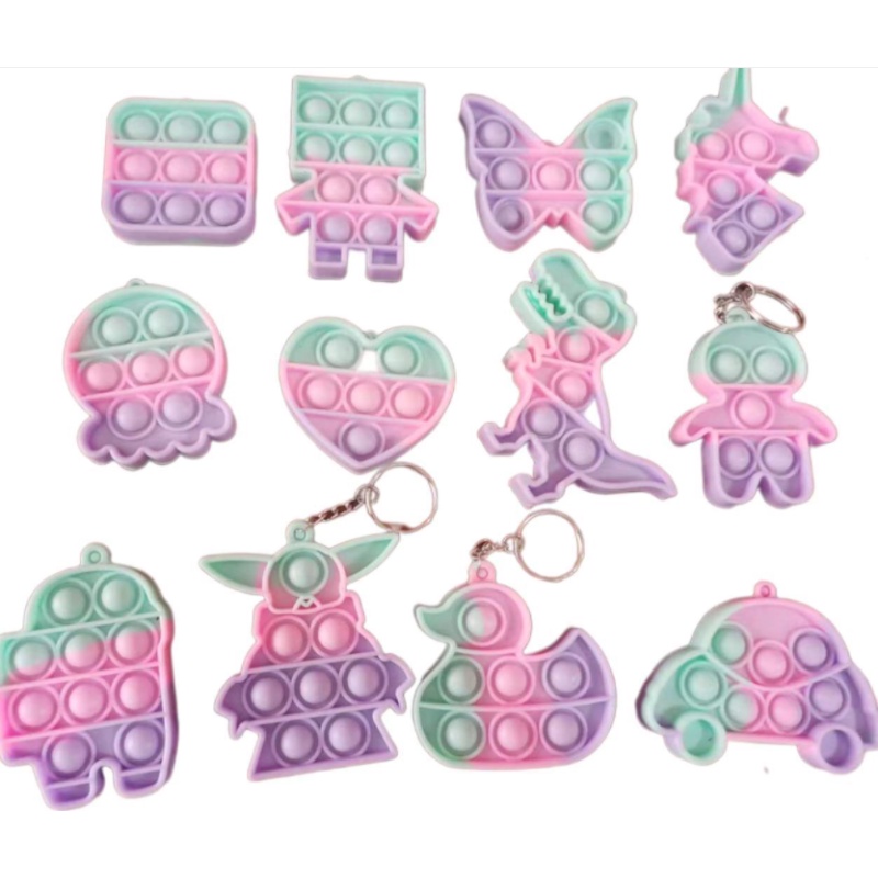 Mini Pops Simple Dimple Keychain Its Push Bubble Sensory Fidget Toy ...