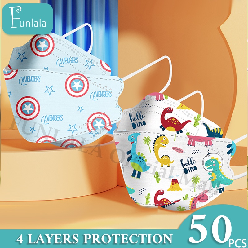 FUNLALA KF94 Protective Fliter face mask Kids Mask 4Layers Mask Made