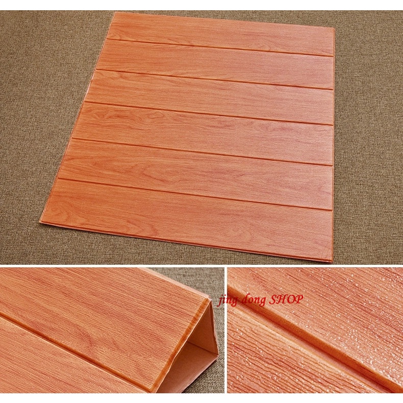 wallpaper sticker wood design 3d foam wall decor self adhesive water