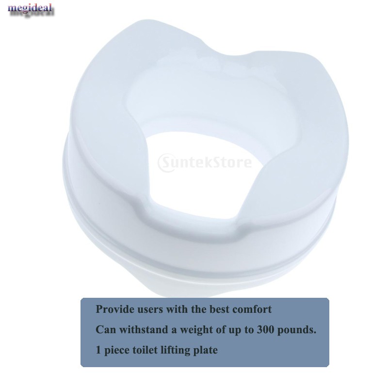 COD STOCKED Toilet Seat Riser Raised Chair Elongated Lifter Extender 4 ...